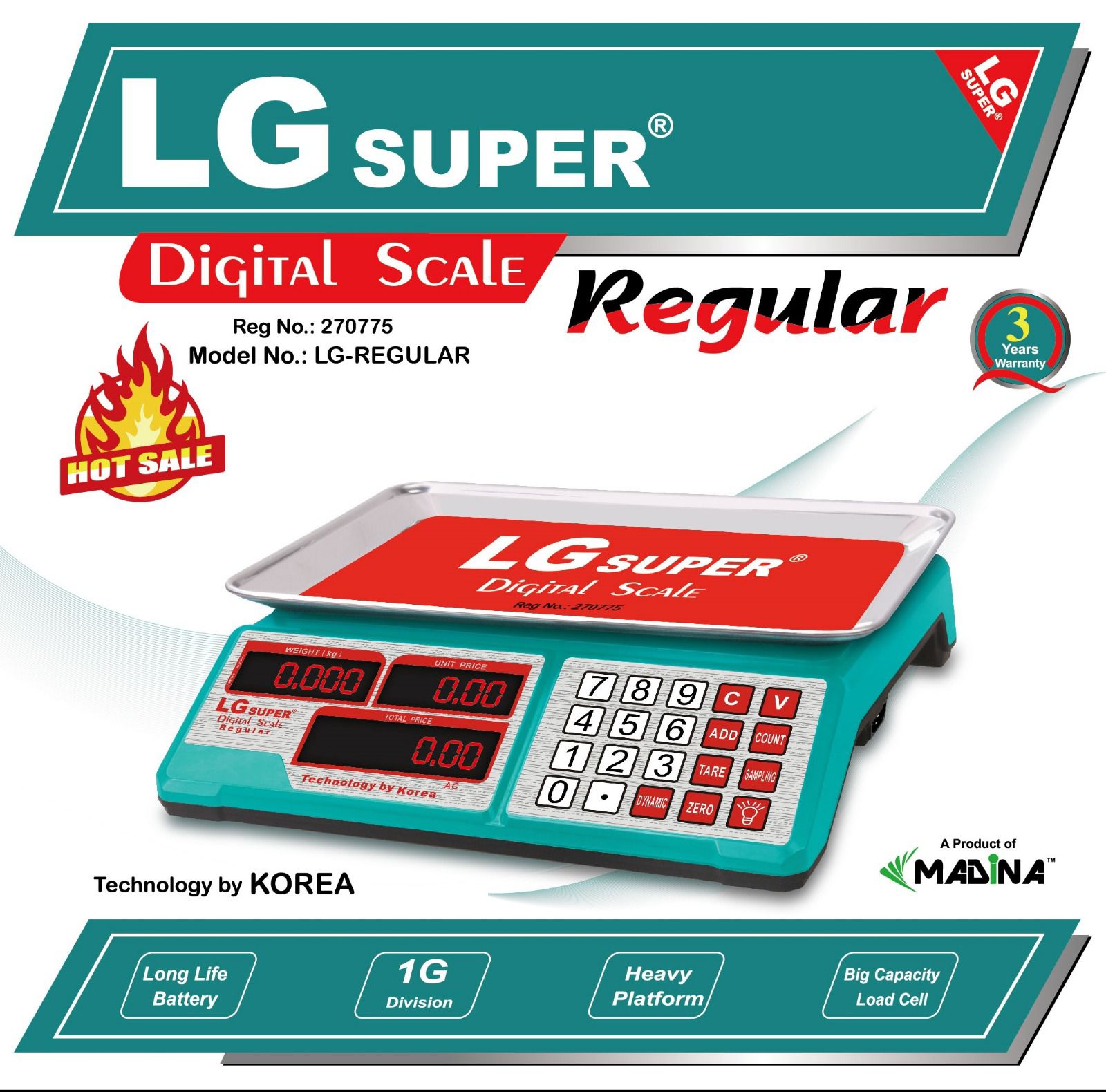LG Super 10kg/1g-Regular-Digital Scale