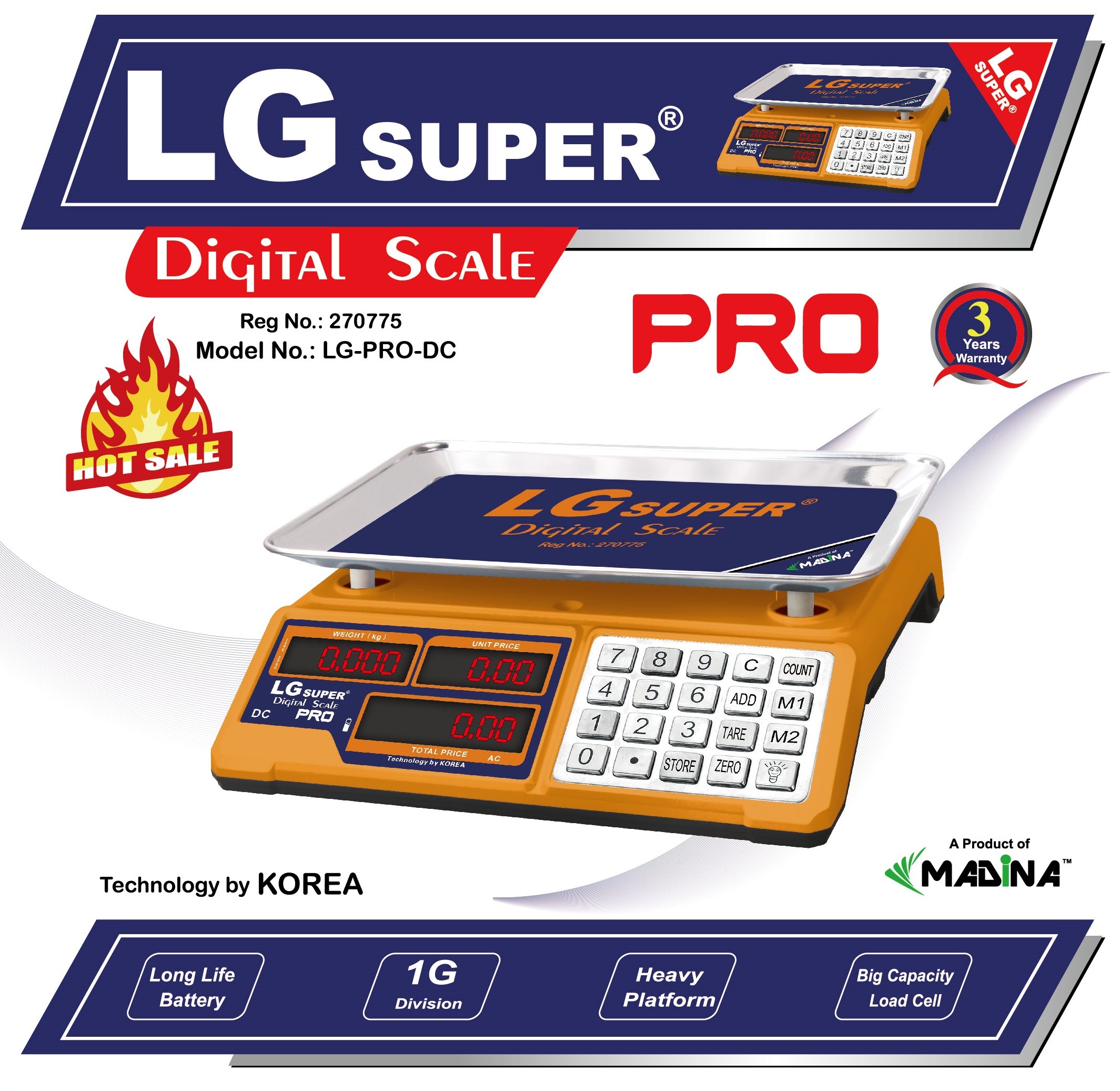 LG Super 10kg/1g-PRO-DC Type-Digital Scale