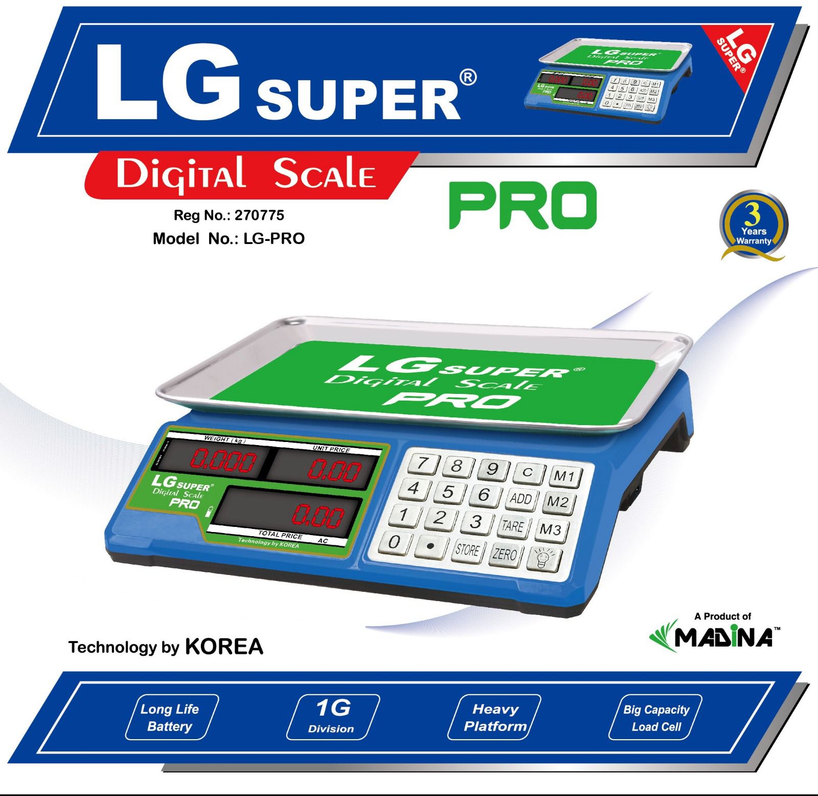 LG Super 10kg/1g-PRO-AC-Digital Scale