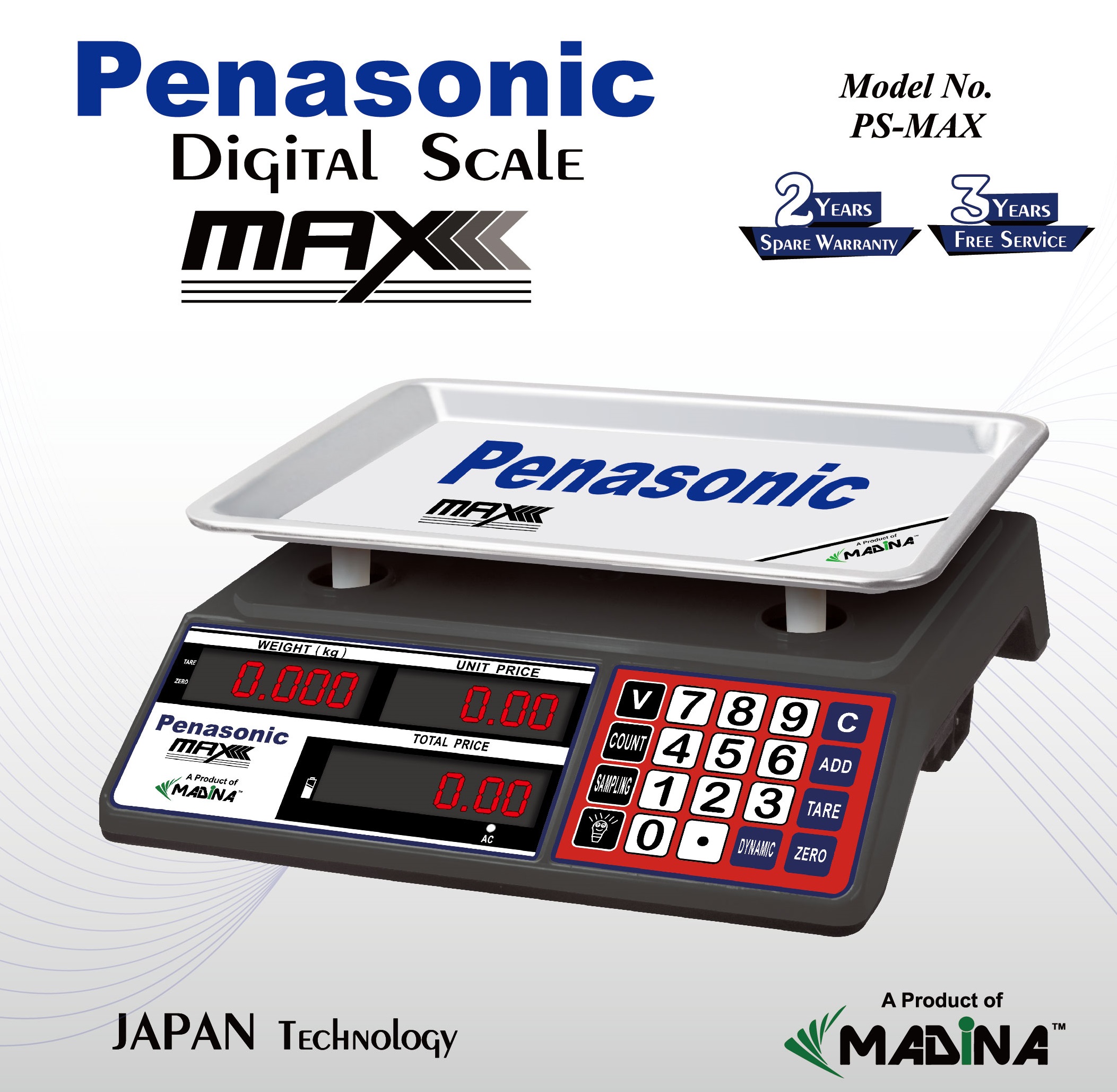 Penasonic 5kg/1g-MAX-Digital Scale
